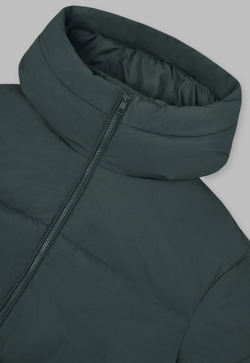 Утепленное стеганое пальто с капюшоном, Модель FWF11079, Фото №6