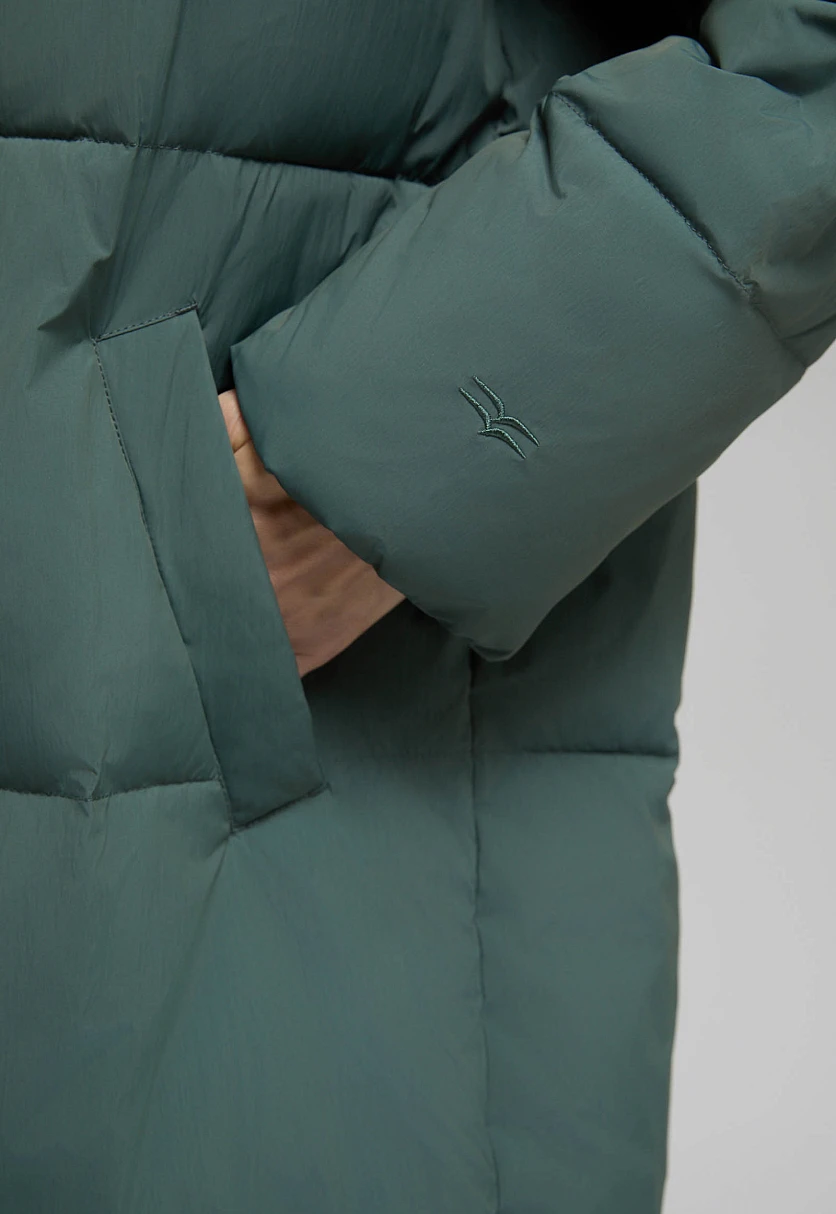 Утепленное стеганое пальто с капюшоном, Модель FWF11079, Фото №5