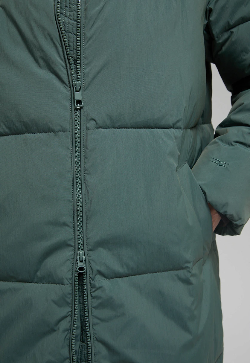 Утепленное стеганое пальто с капюшоном, Модель FWF11079, Фото №10