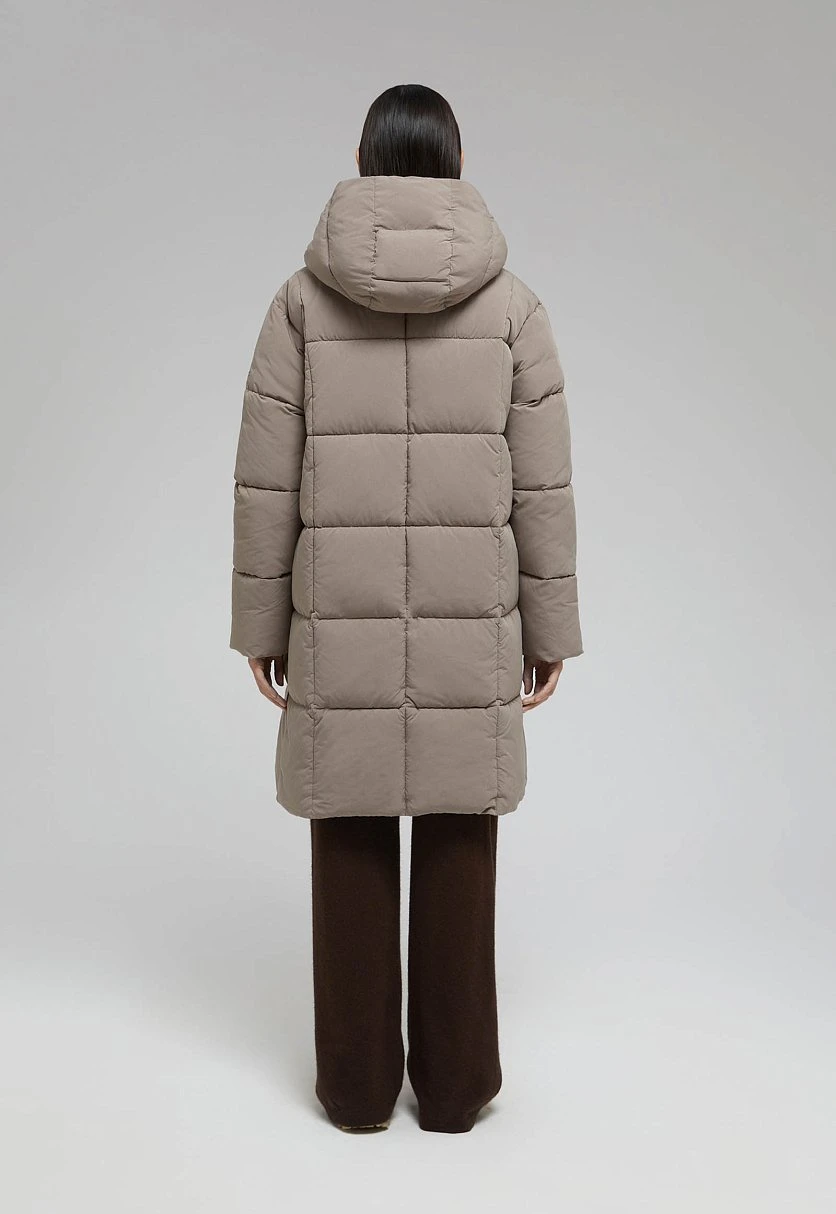 Длинный пуховик с капюшоном, Модель FWF11084, Фото №4