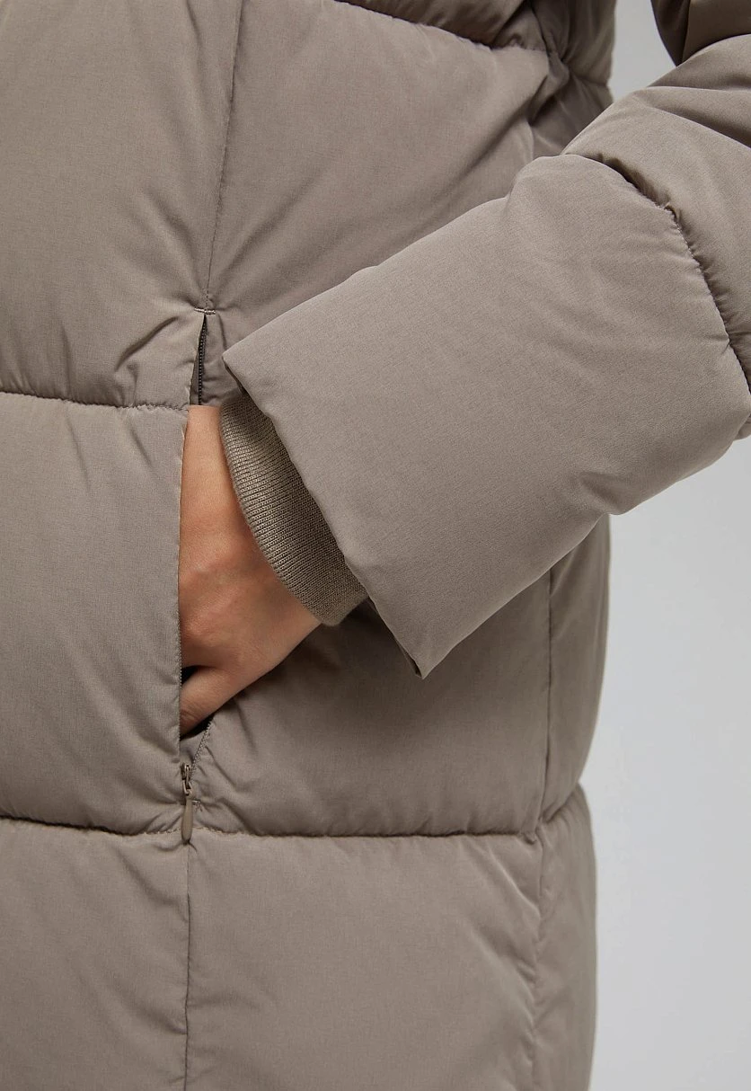 Длинный пуховик с капюшоном, Модель FWF11084, Фото №7