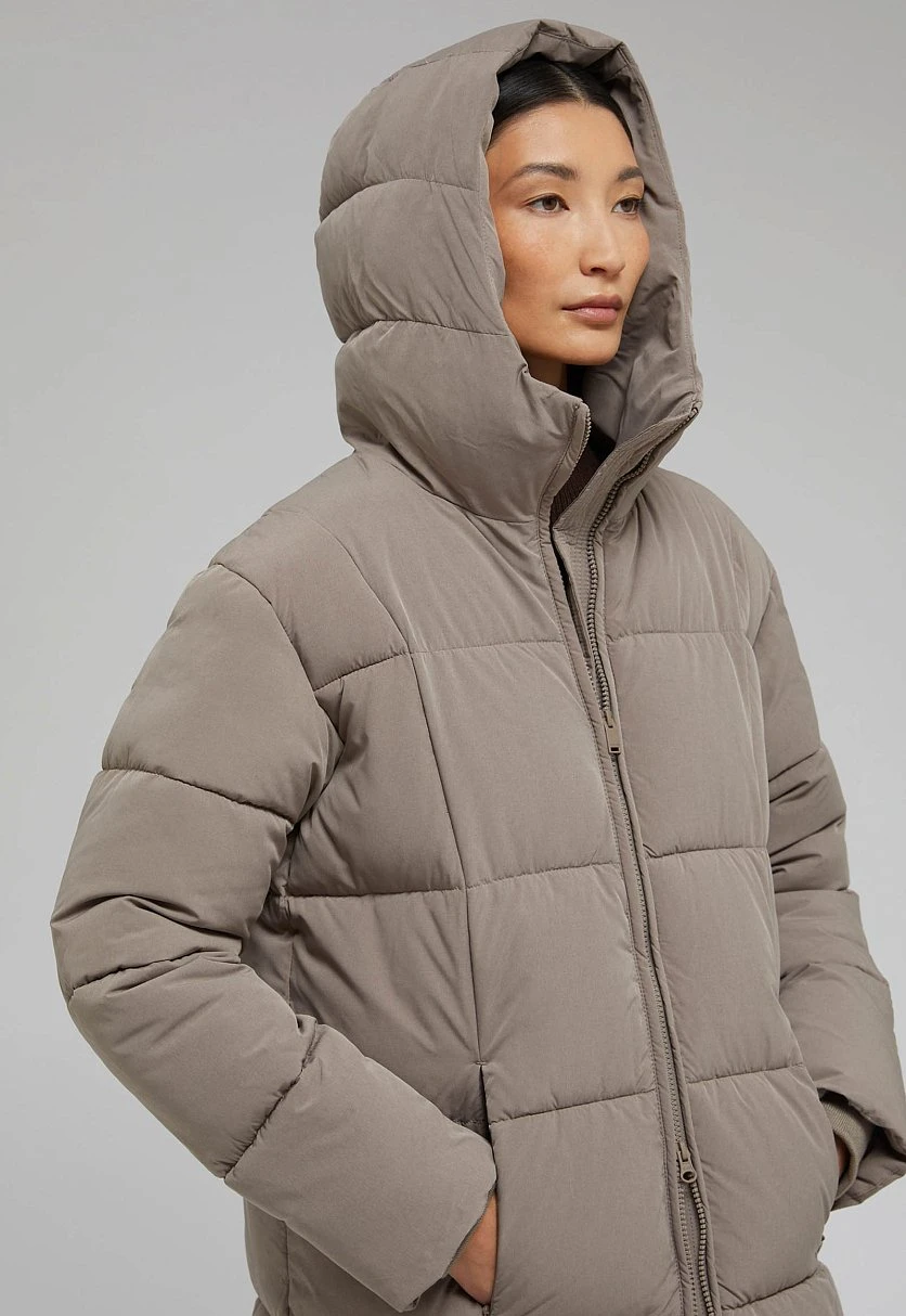 Длинный пуховик с капюшоном, Модель FWF11084, Фото №7