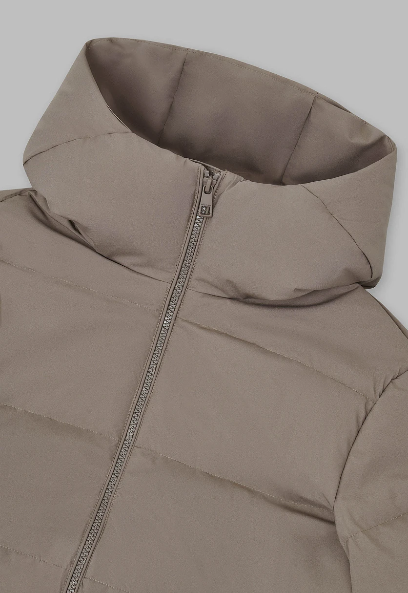 Длинный пуховик с натуральным пухом, Модель FWF11088, Фото №6