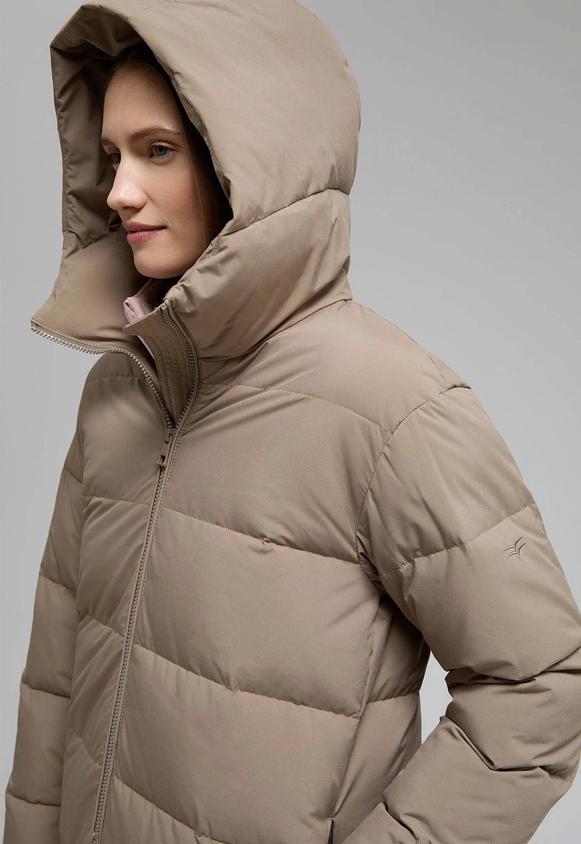 Длинный пуховик с натуральным пухом, Модель FWF11088, Фото №10