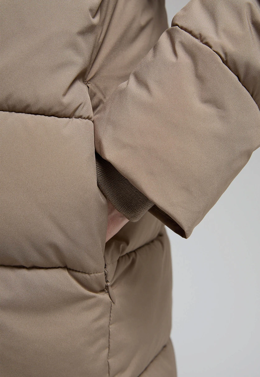 Утепленное полупальто с капюшоном, Модель FWF11091, Фото №6