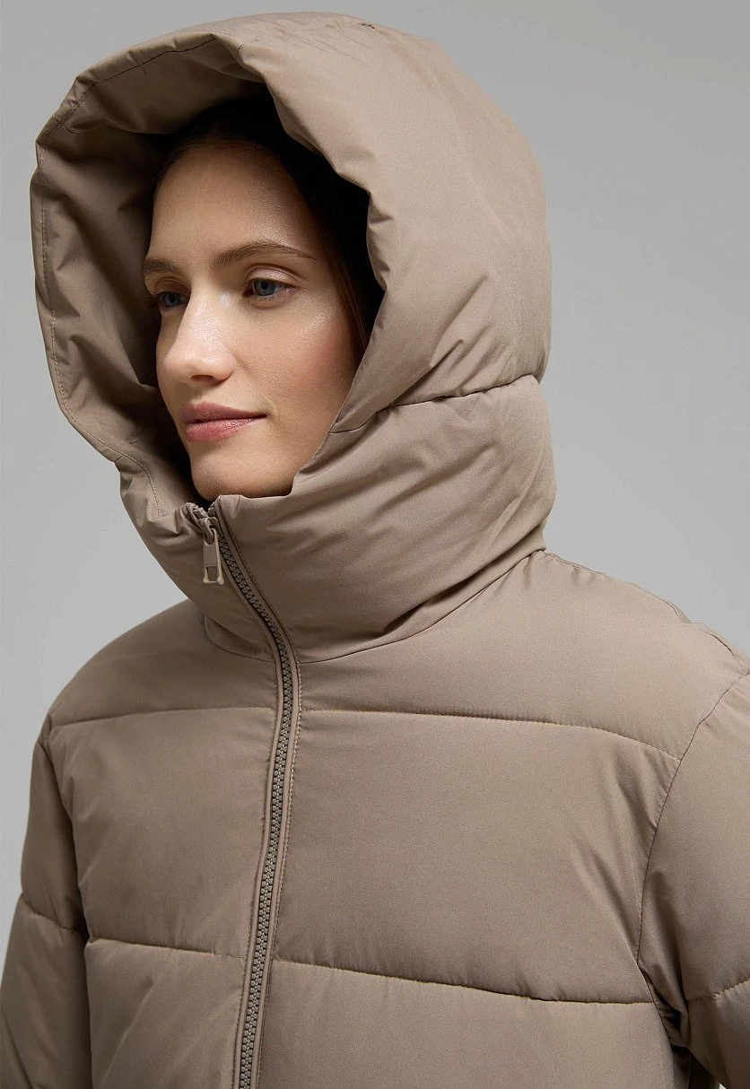 Утепленное полупальто с капюшоном, Модель FWF11091, Фото №6