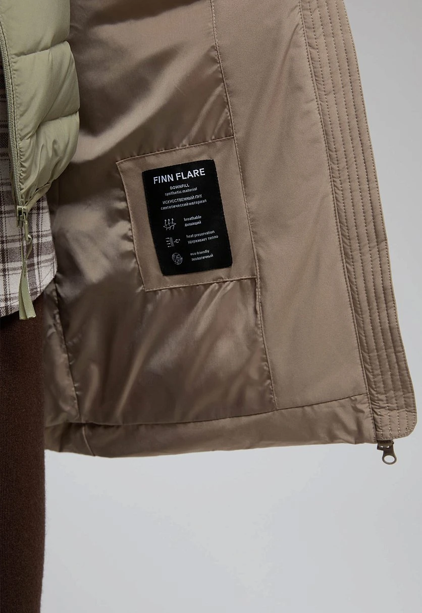 Утепленное полупальто с капюшоном, Модель FWF11091, Фото №8