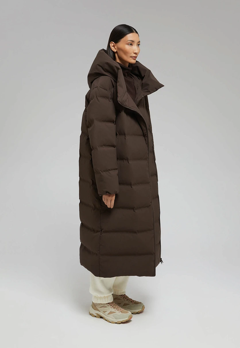 Длинный пуховик с натуральным пухом, Модель FWF11003, Фото №3