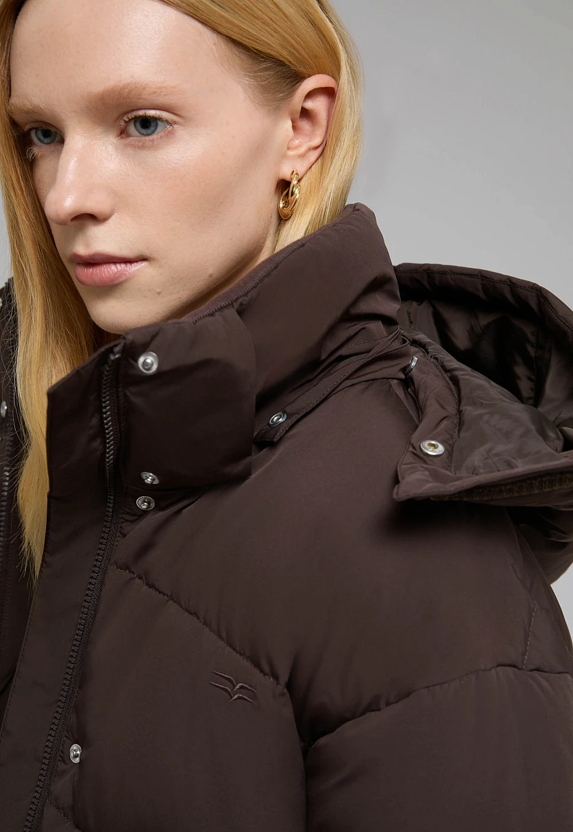 Стеганый пуховик с натуральным пухом, Модель FWF11005, Фото №7