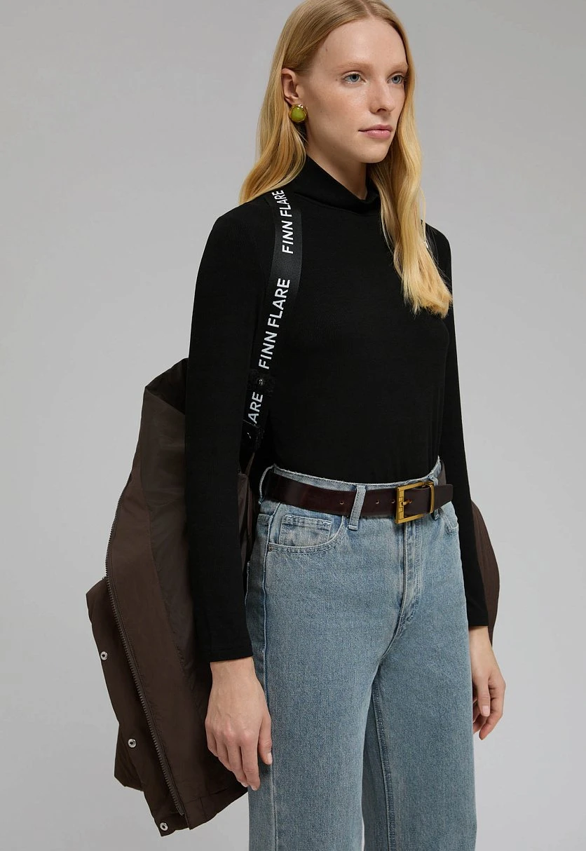 Удлиненный пуховик с натуральным пухом, Модель FWF11012, Фото №10