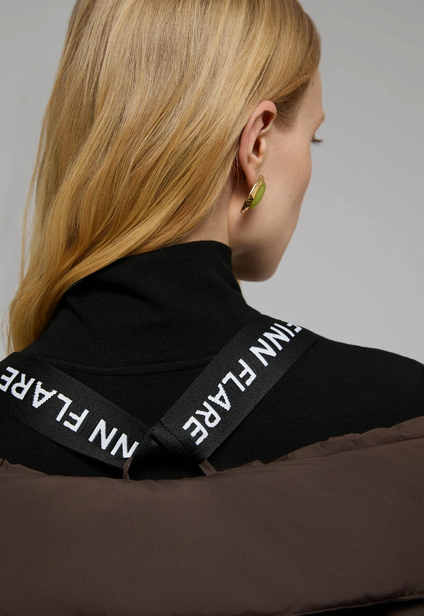 Удлиненный пуховик с натуральным пухом, Модель FWF11012, Фото №11