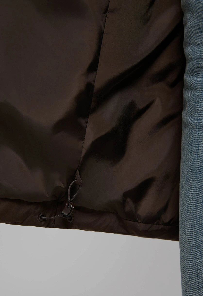 Удлиненный пуховик с натуральным пухом, Модель FWF11012, Фото №9