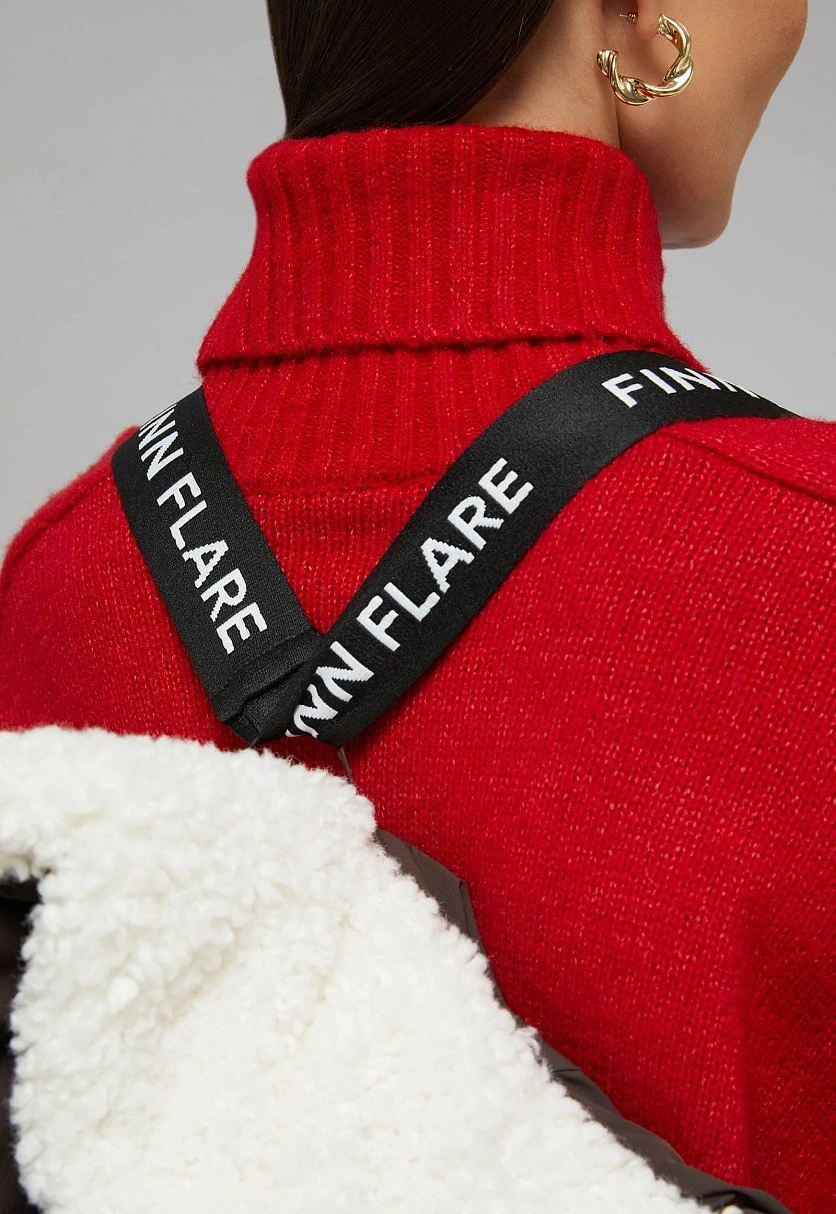 Пуховик с натуральным пухом и меховым воротником, Модель FWF11080, Фото №12