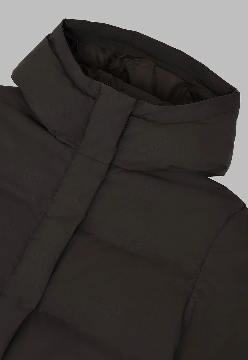 Длинный пуховик с натуральным пухом, Модель FWF11086, Фото №6