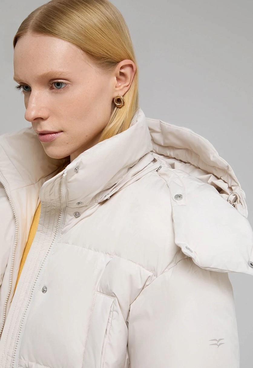 Удлиненный пуховик с натуральным пухом, Модель FWF11012, Фото №5