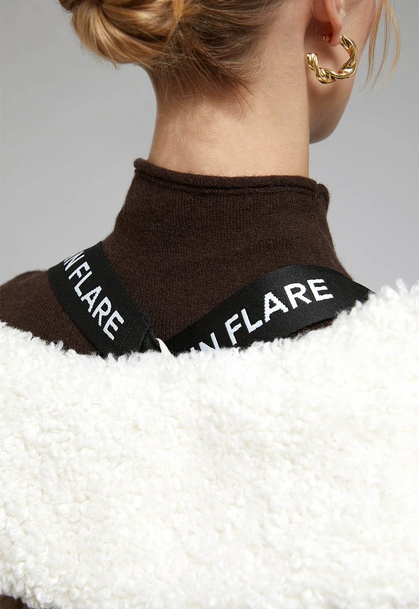 Пуховик с натуральным пухом и меховым воротником, Модель FWF11080, Фото №13