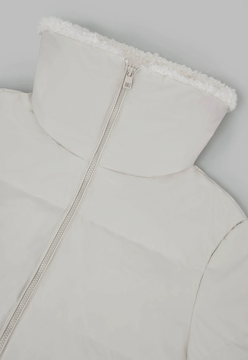 Пуховик с натуральным пухом и меховым воротником, Модель FWF11080, Фото №6