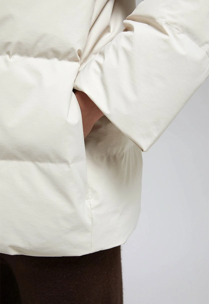 Пуховик с натуральным пухом и меховым воротником, Модель FWF11080, Фото №6