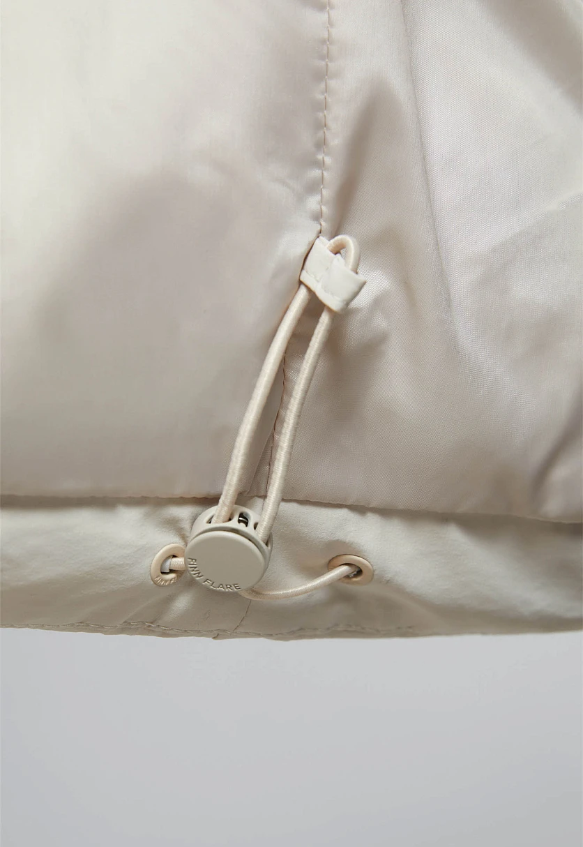 Пуховик с натуральным пухом и меховым воротником, Модель FWF11080, Фото №11