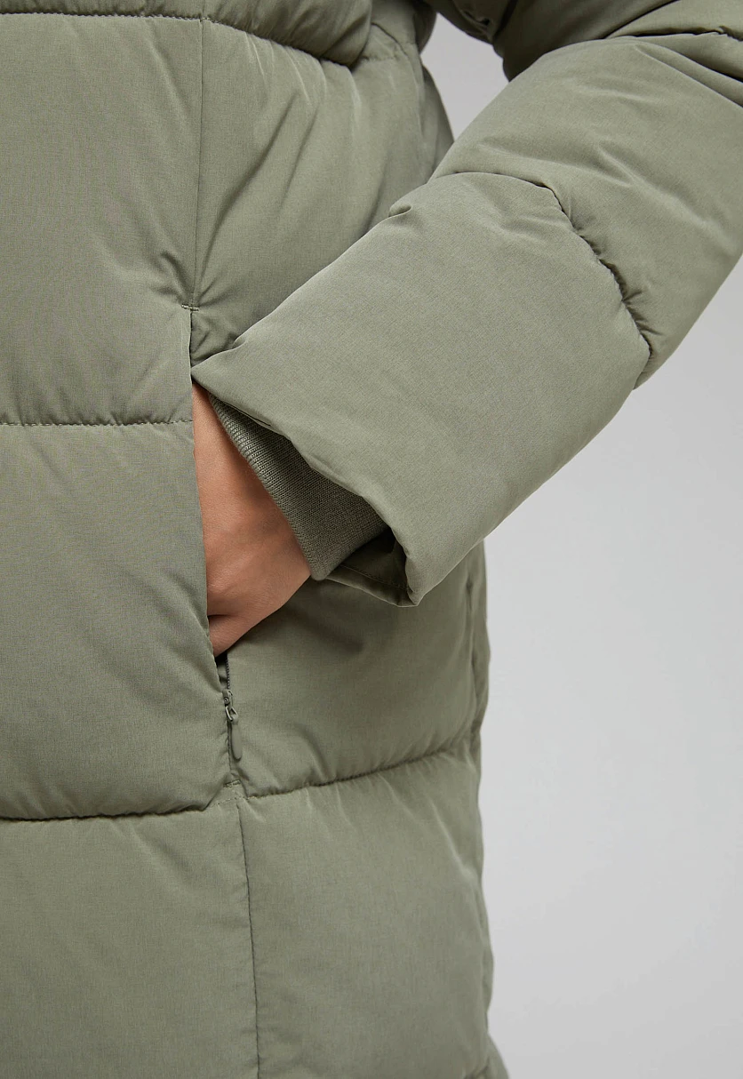 Длинный пуховик с капюшоном, Модель FWF11084, Фото №6