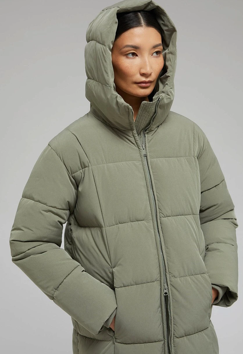 Длинный пуховик с капюшоном, Модель FWF11084, Фото №7