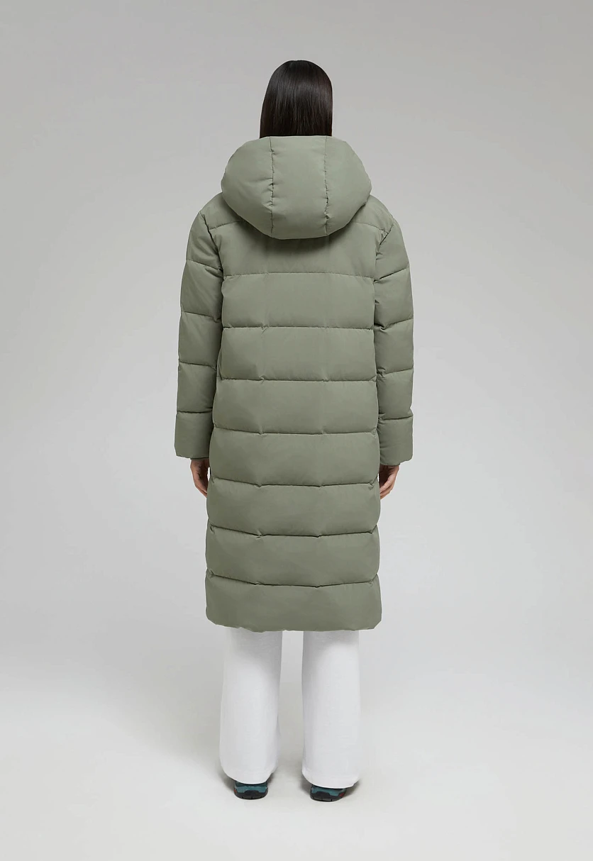 Длинный пуховик с натуральным пухом, Модель FWF11088, Фото №5