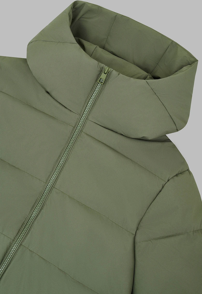 Длинный пуховик с натуральным пухом, Модель FWF11088, Фото №6