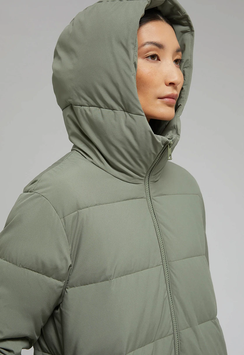 Длинный пуховик с натуральным пухом, Модель FWF11088, Фото №9