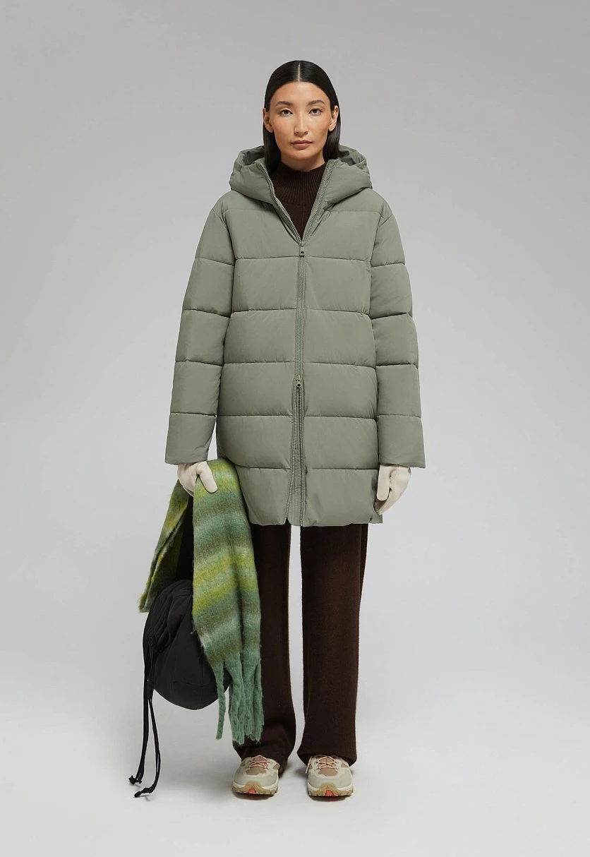 Утепленное полупальто с капюшоном, Модель FWF11091, Фото №1