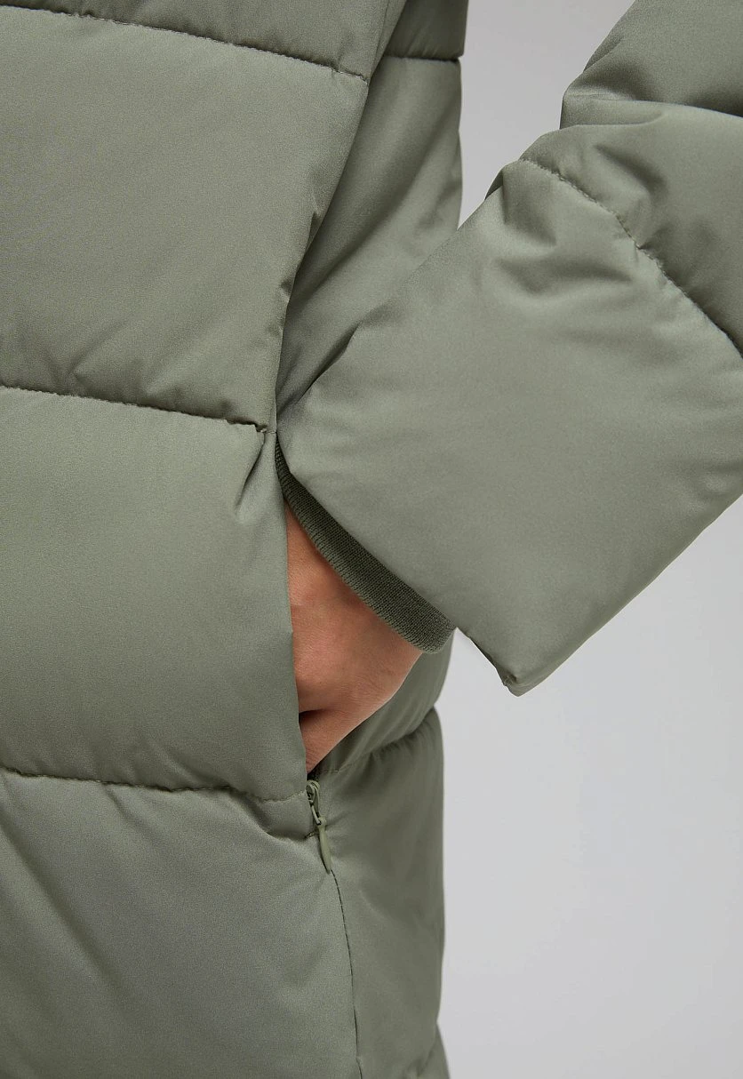 Утепленное полупальто с капюшоном, Модель FWF11091, Фото №4