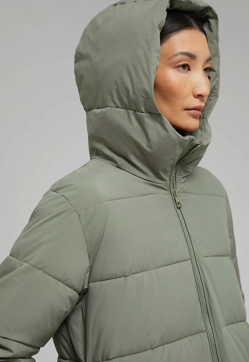 Утепленное полупальто с капюшоном, Модель FWF11091, Фото №7