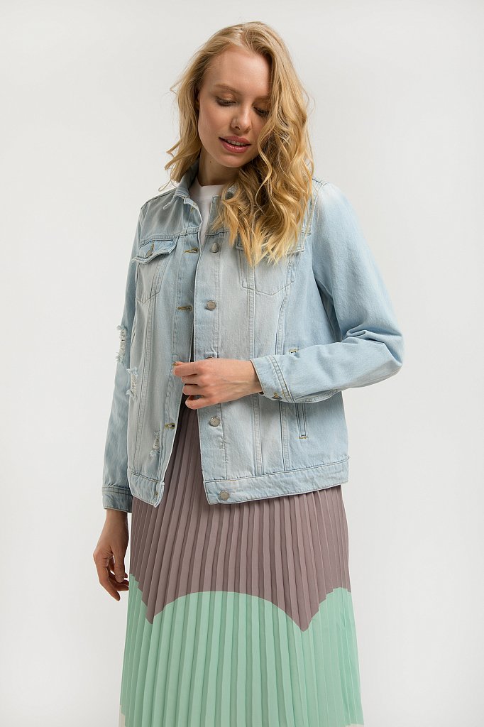Куртка джинсовая женская, Модель S20-15004, Фото №1