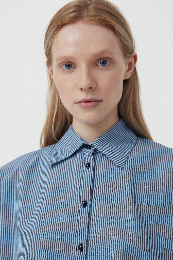 Рубашка женская из 100% хлопка, Модель S21-11003, Фото №6