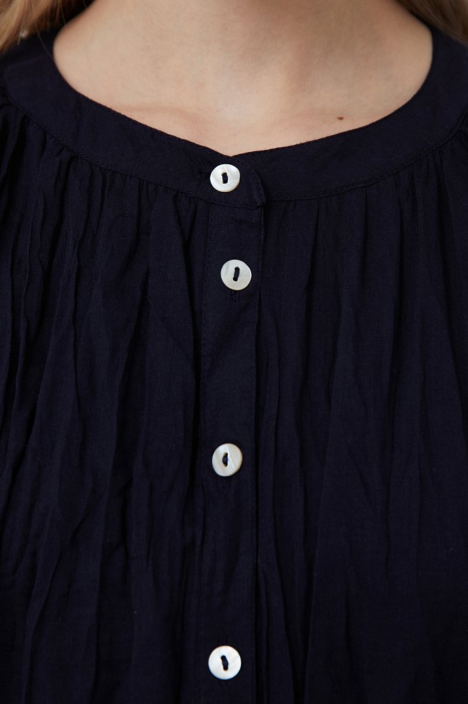 Удлиненная хлопковая блузка, Модель S21-110100, Фото №5