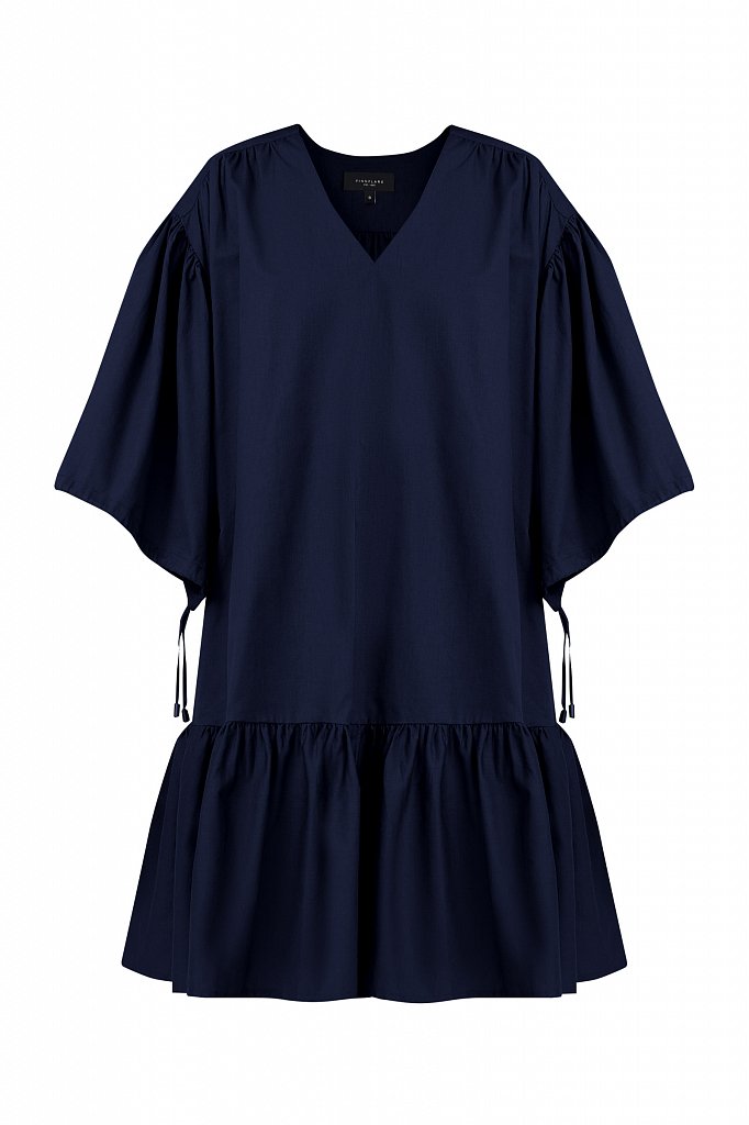 Хлопковое платье с объемными рукавами, Модель S21-11080, Фото №7