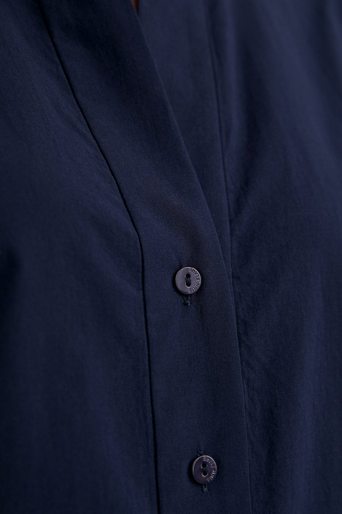 Хлопковая блузка с коротким рукавом, Модель S21-11083, Фото №5