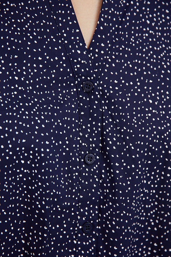 Хлопковая блузка с пестрым принтом, Модель S21-12042, Фото №5
