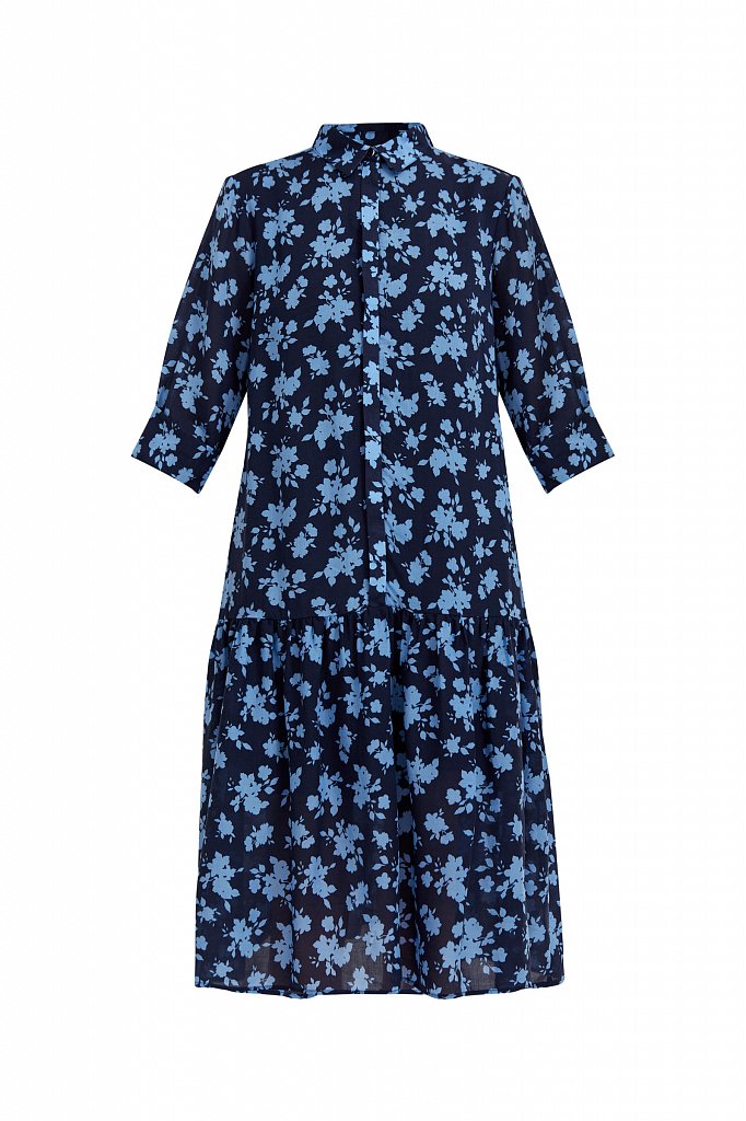 Свободное платье с цветочным принтом, Модель S21-12096, Фото №7