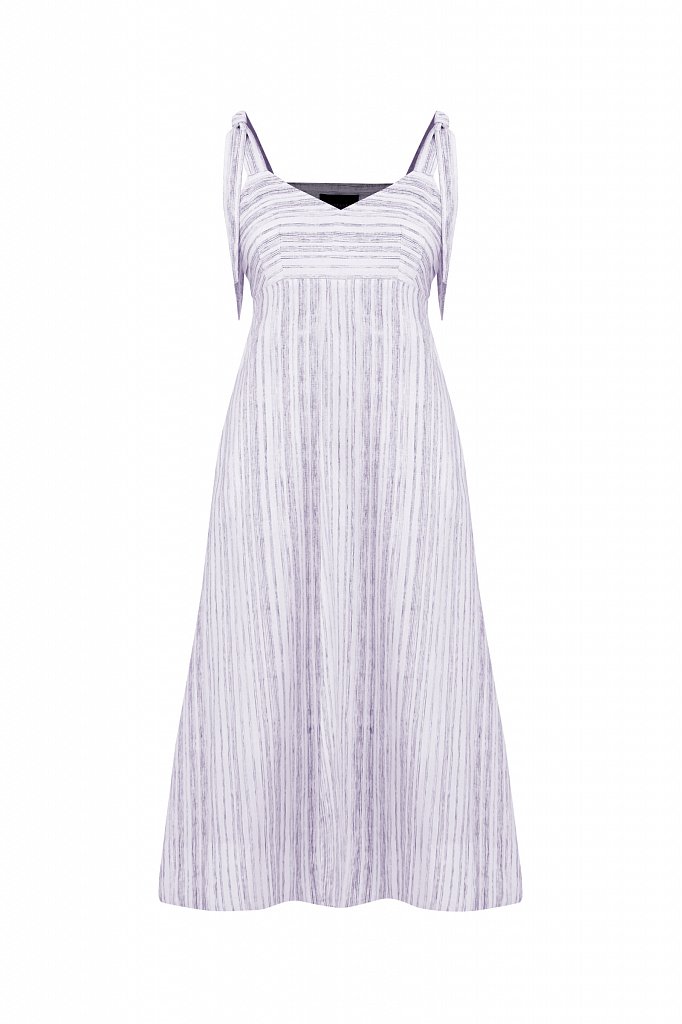 Полосатое платье из льна и хлопка, Модель S21-14034, Фото №7