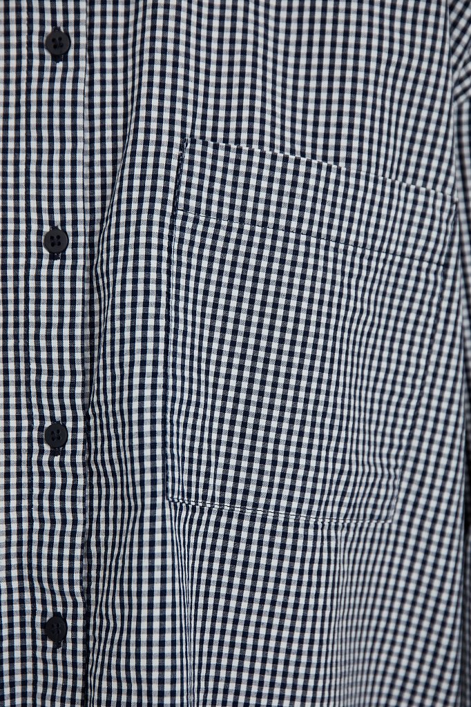 Хлопковая рубашка в клетку, Модель S21-14053, Фото №5