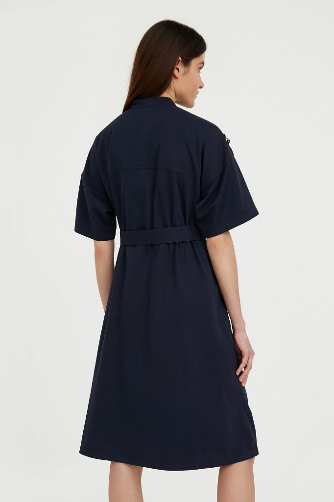 Платье-рубашка из хлопка, Модель S21-32043, Фото №4