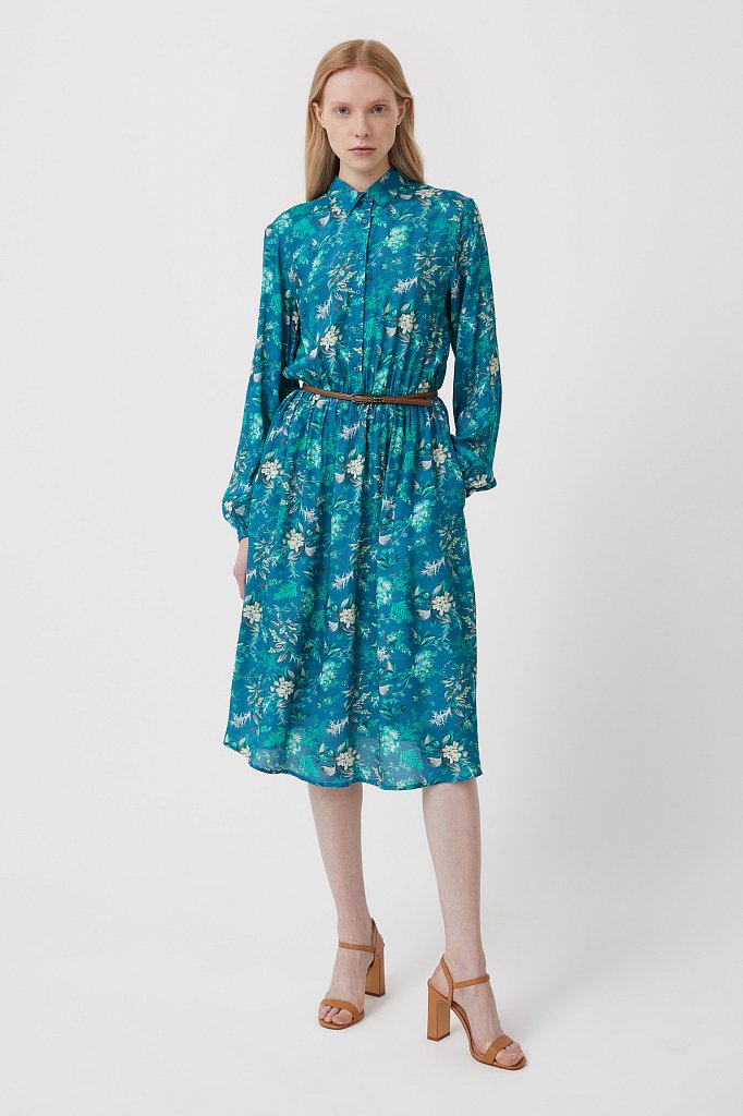 Платье миди с цветочным принтом, Модель S21-12014, Фото №2