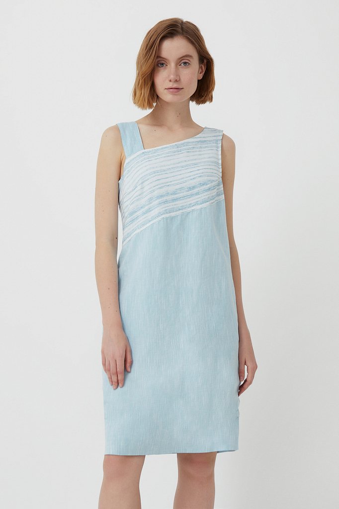 Платье из льна и хлопка, Модель S21-14036, Фото №1
