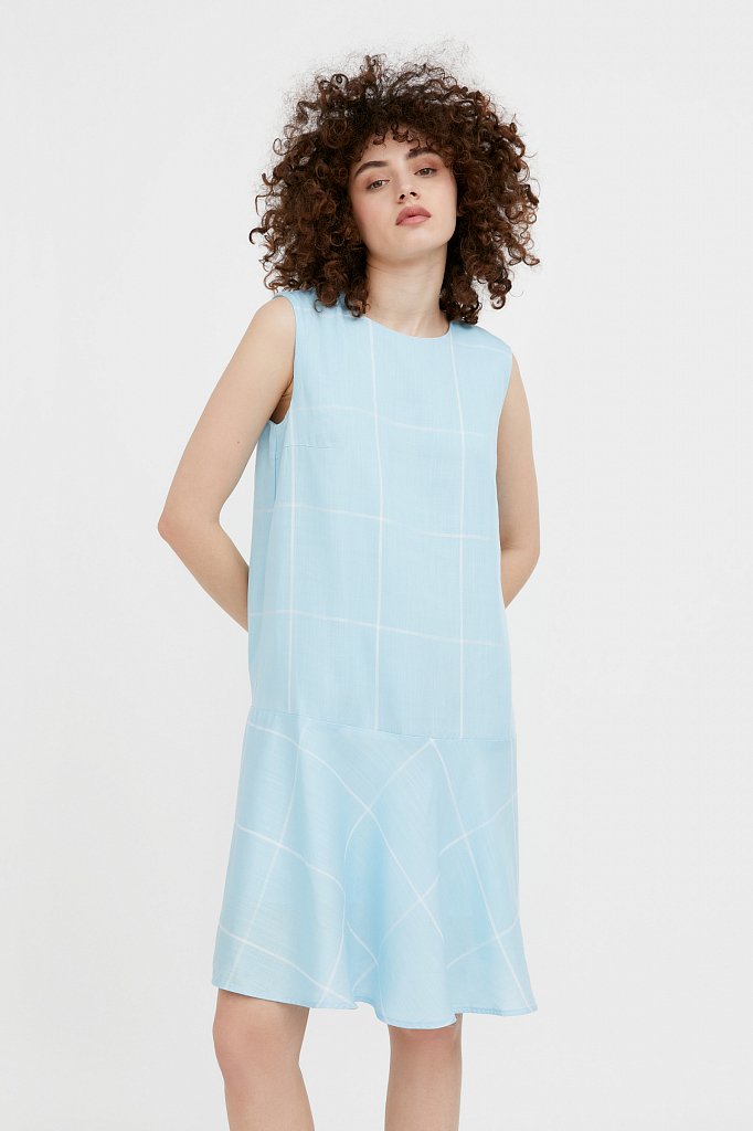 Платье с геометричным принтом, Модель S21-14049, Фото №1