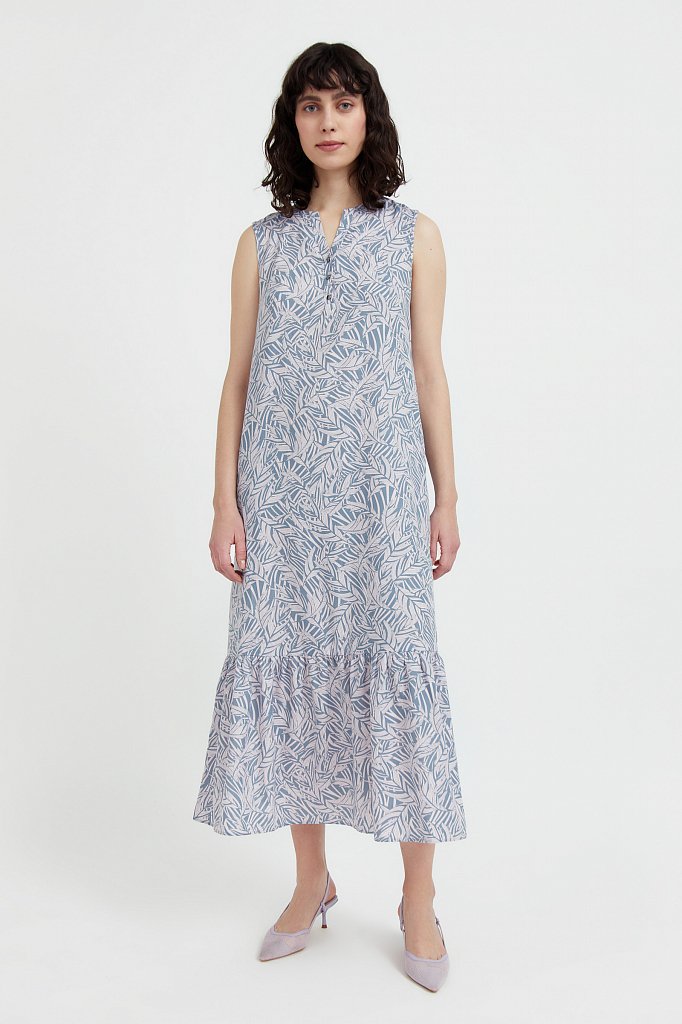 Платье-макси с растительным узором, Модель S21-14082, Фото №2