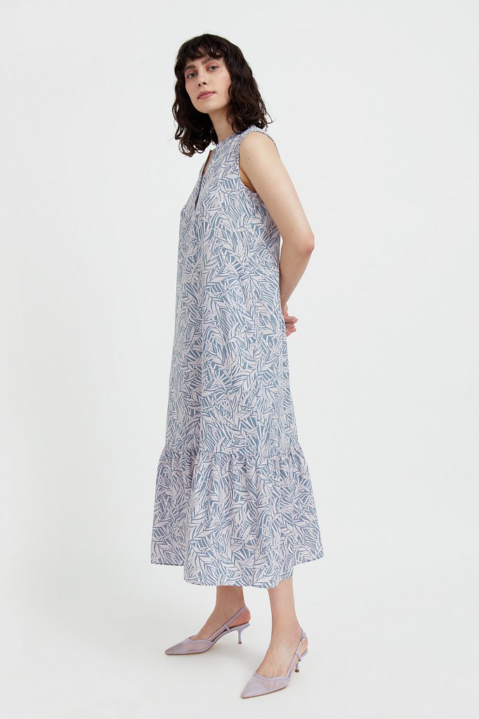 Платье-макси с растительным узором, Модель S21-14082, Фото №3