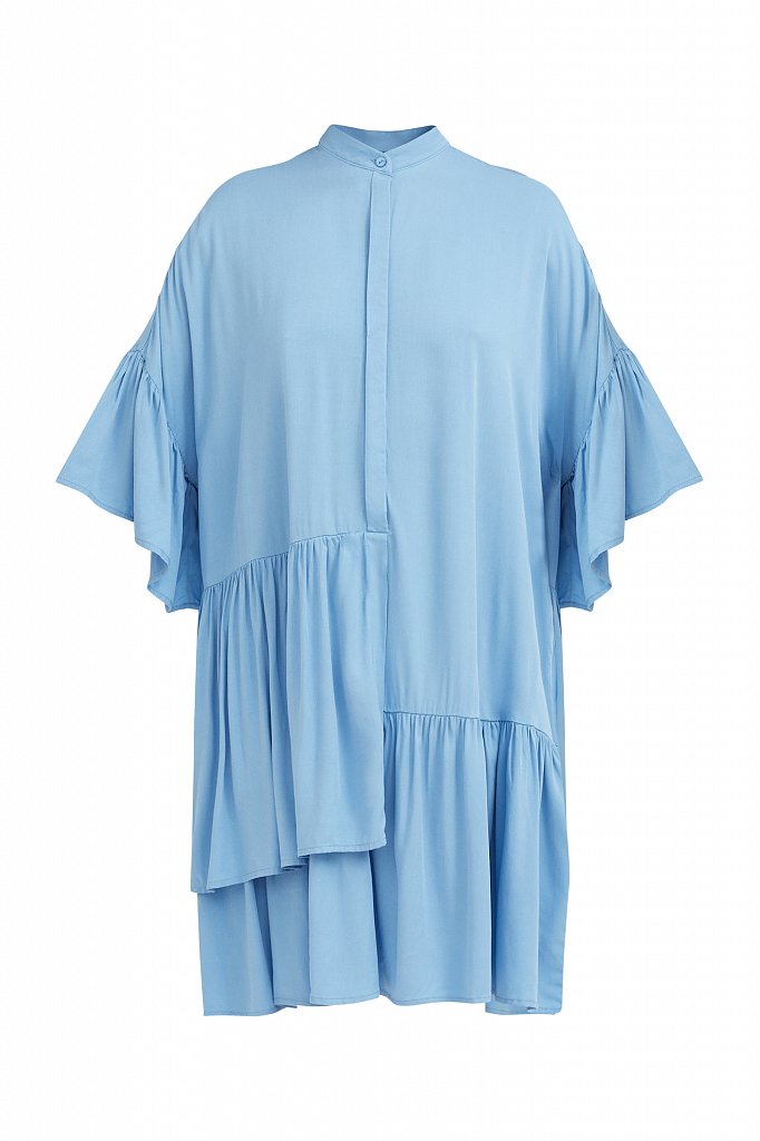 Свободное платье с асимметричными воланами, Модель S21-12023, Фото №7