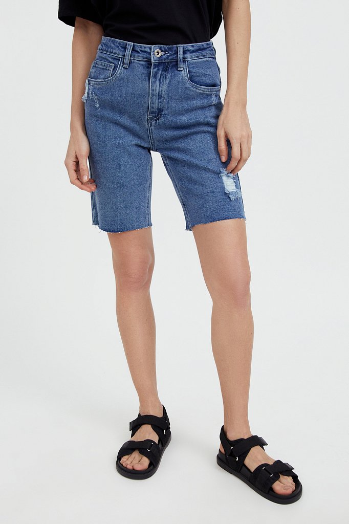 Шорты джинсовые женские, Модель S21-15009, Фото №2