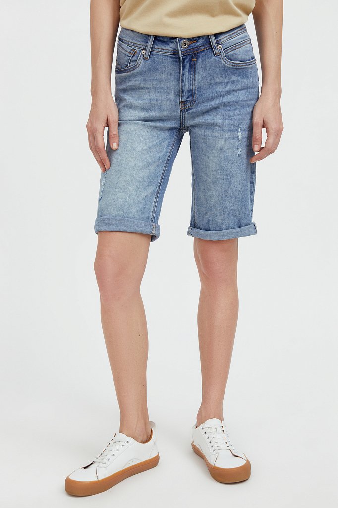 Шорты джинсовые женские, Модель S21-15018, Фото №2
