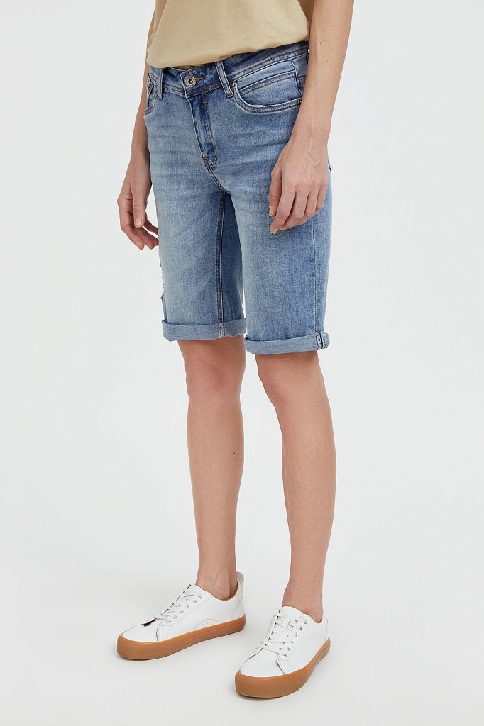 Шорты джинсовые женские, Модель S21-15018, Фото №3